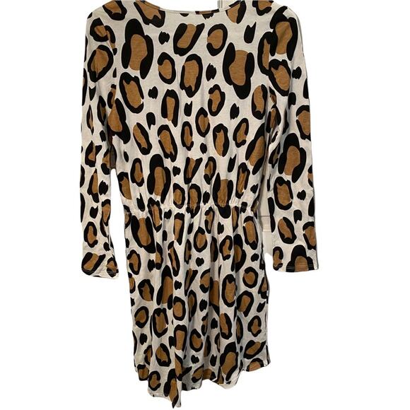 Fabkids Leopard Print Dress Girls XL 14 16 cotton Blend Fall NWT Autumn - Picture 3 of 7